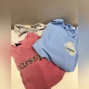 Womens Shirt Medium Bundle Stussy Tommy Bahama Blue Medium Tops Gray Blue Pink